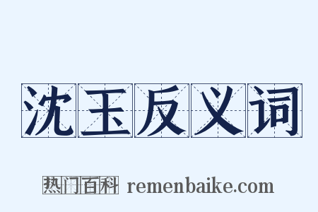 沈玉反义词是什么意思的图片